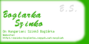 boglarka szinko business card